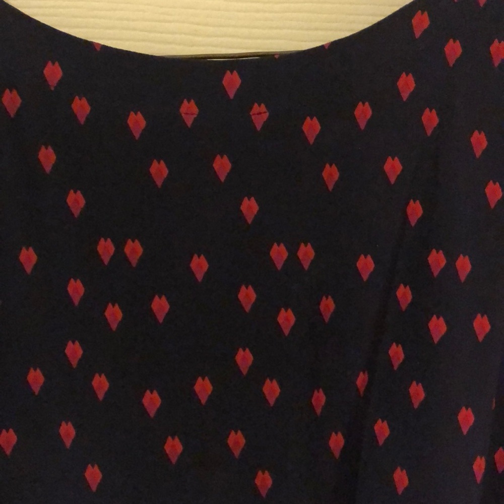Silk dress with heart pattern by Fossil